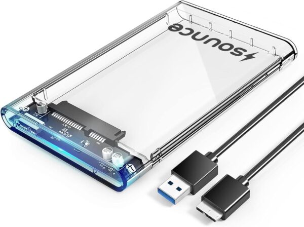 Sounce 2.5" SATA SSD Enclosure Transparent Case